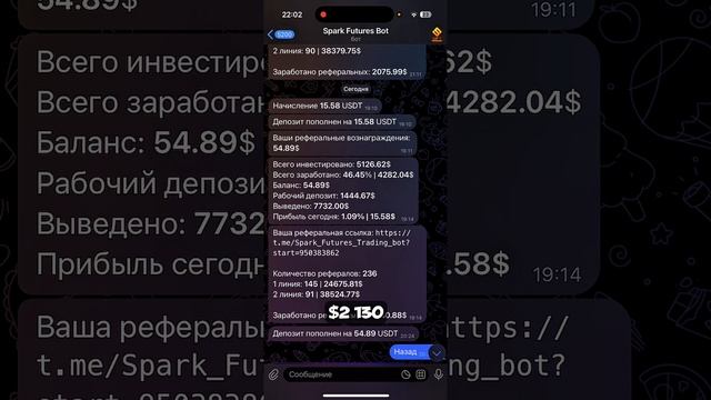 Секретные цифры дохода с Spark Futures Bot — сколько реально выходит?