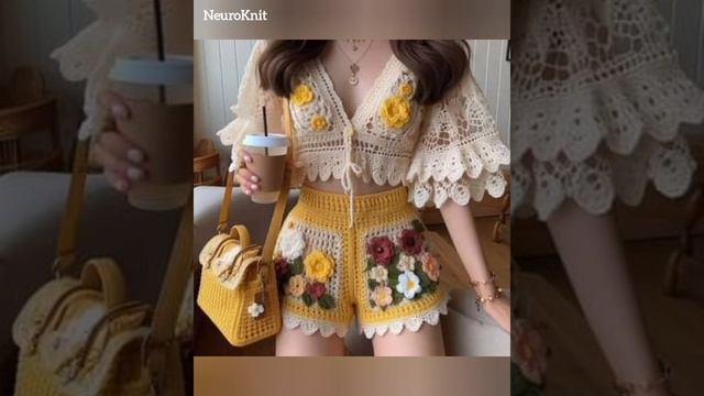 🔥Шикарные идеи для вязания, блузка и шорты! DIY || Shorts and blouse knitted and crocheted, ideas!