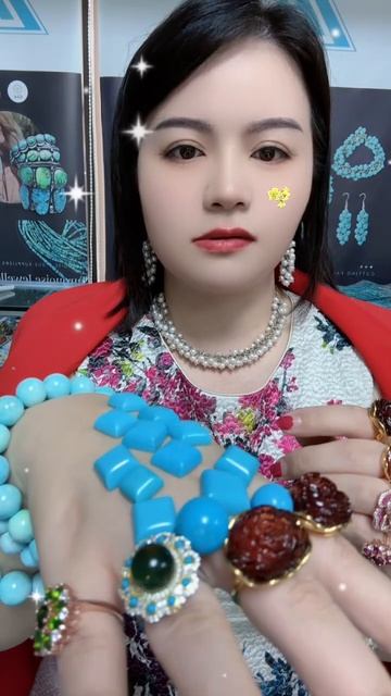 250528-3 Sleeping Beauty Turquoise Cabochon: Starry Fragments Frozen on Fingertips