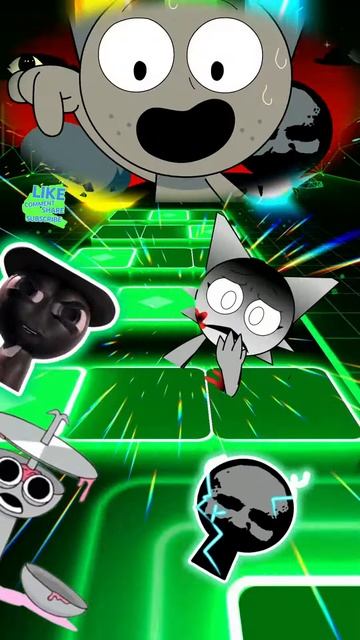 yIQPOq_IkzE - Incredibox Sprunki ep4 Digital circus theme song Tiles Hop #tileshopshorts #fascinatin