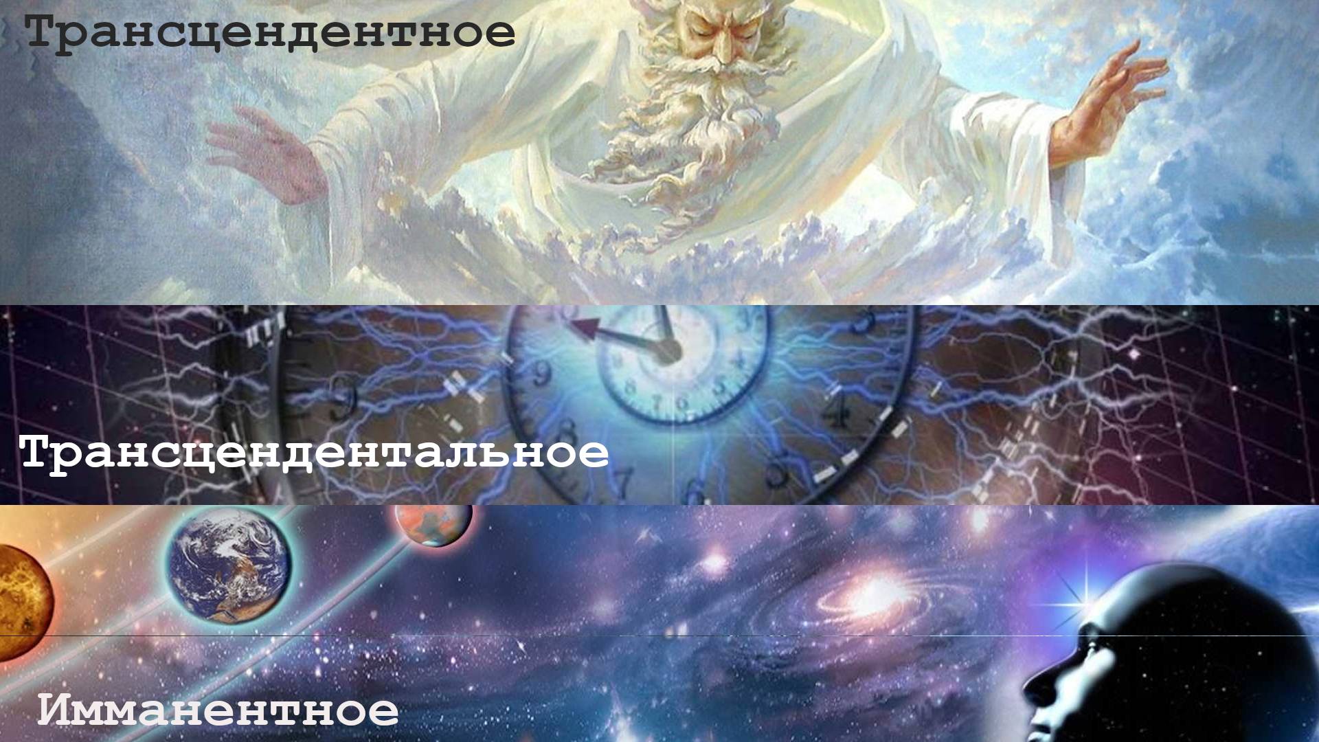 Трансцендентное, трансцендентальное, имманентное