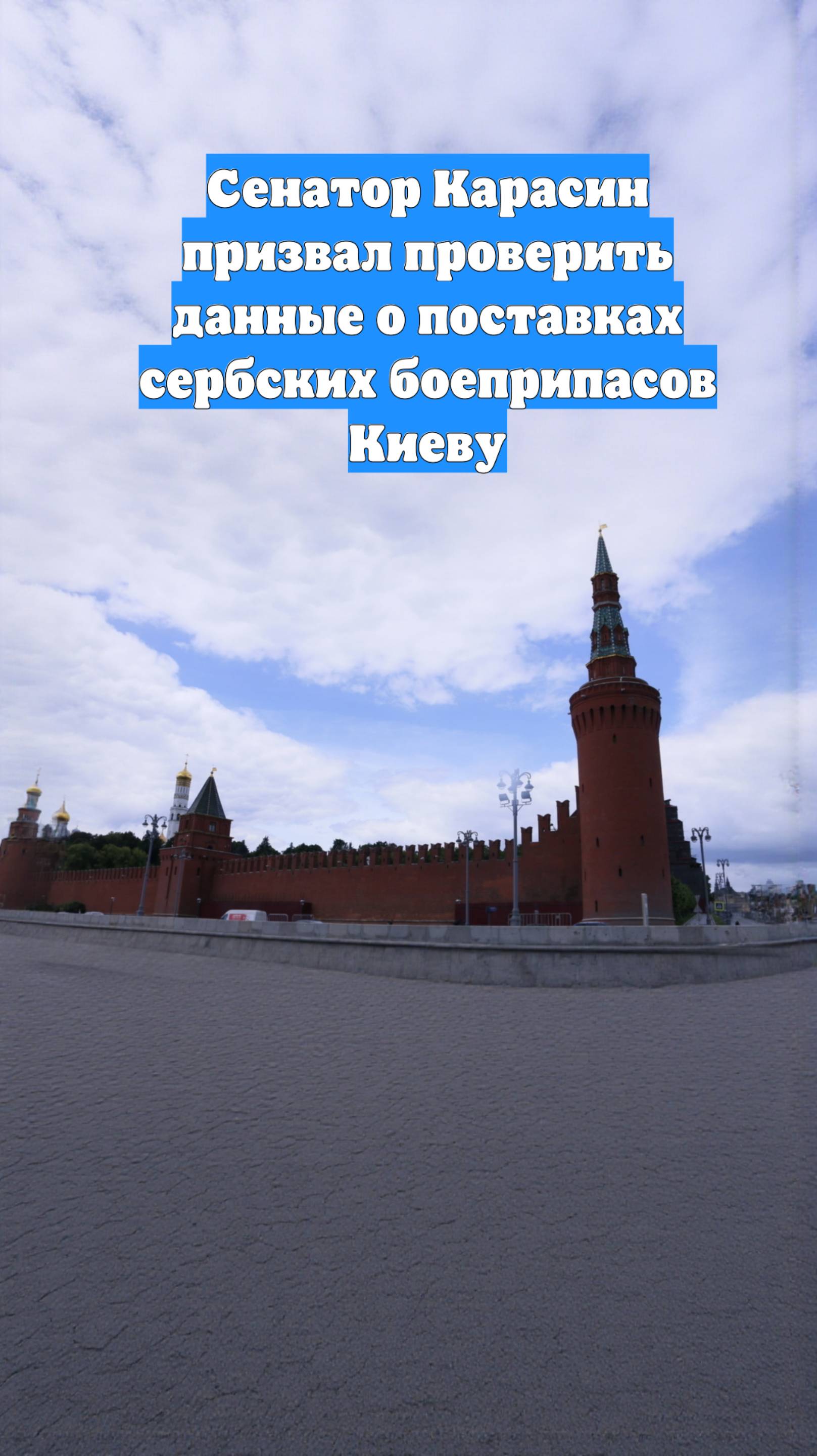 Сенатор Карасин призвал проверить данные о поставках сербских боеприпасов Киеву