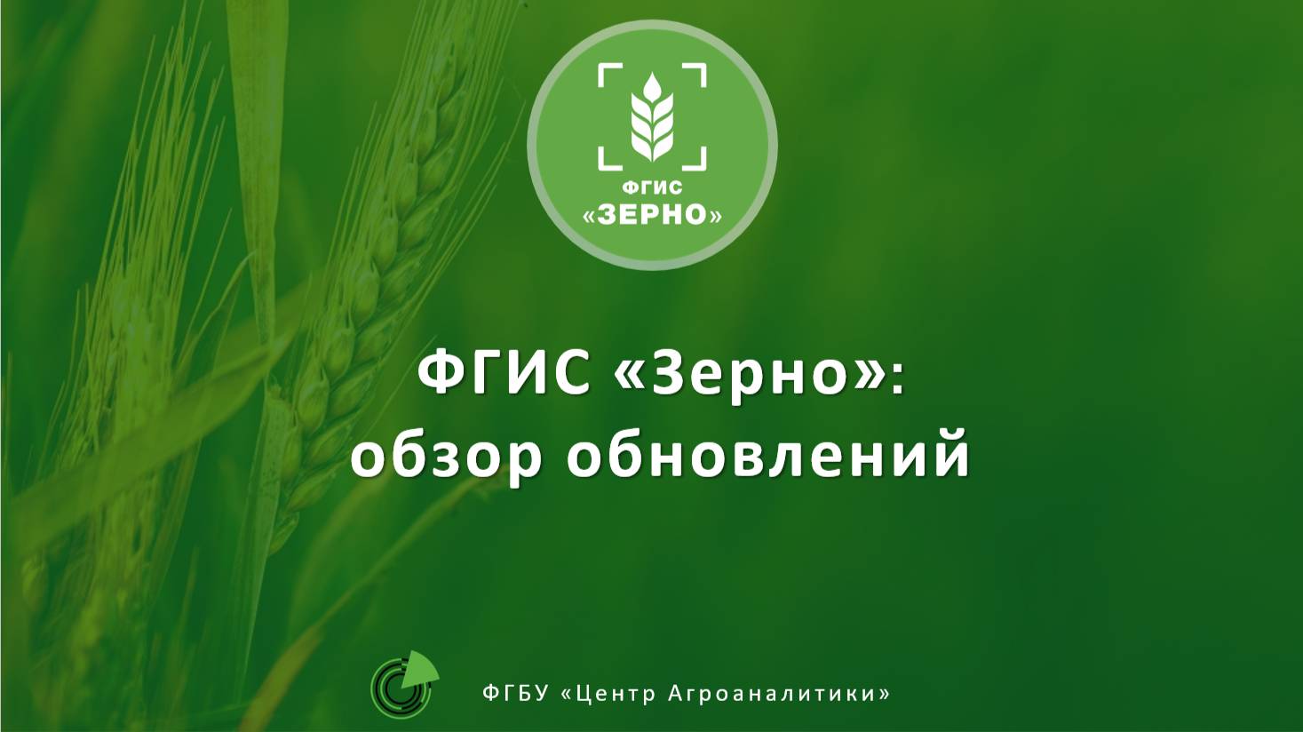 Обзор обновлений ФГИС ЗЕРНО на 26.05.2025