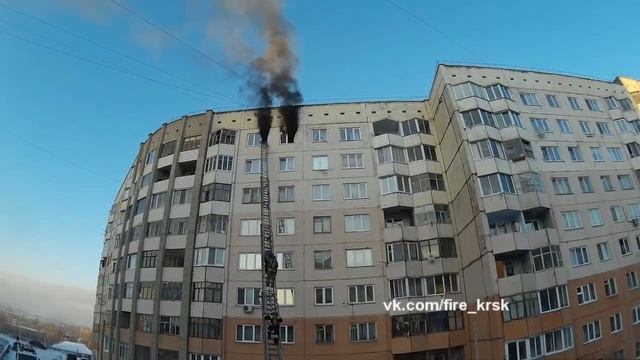 Красноярск, Машиностроителей 21, пожар в квартире