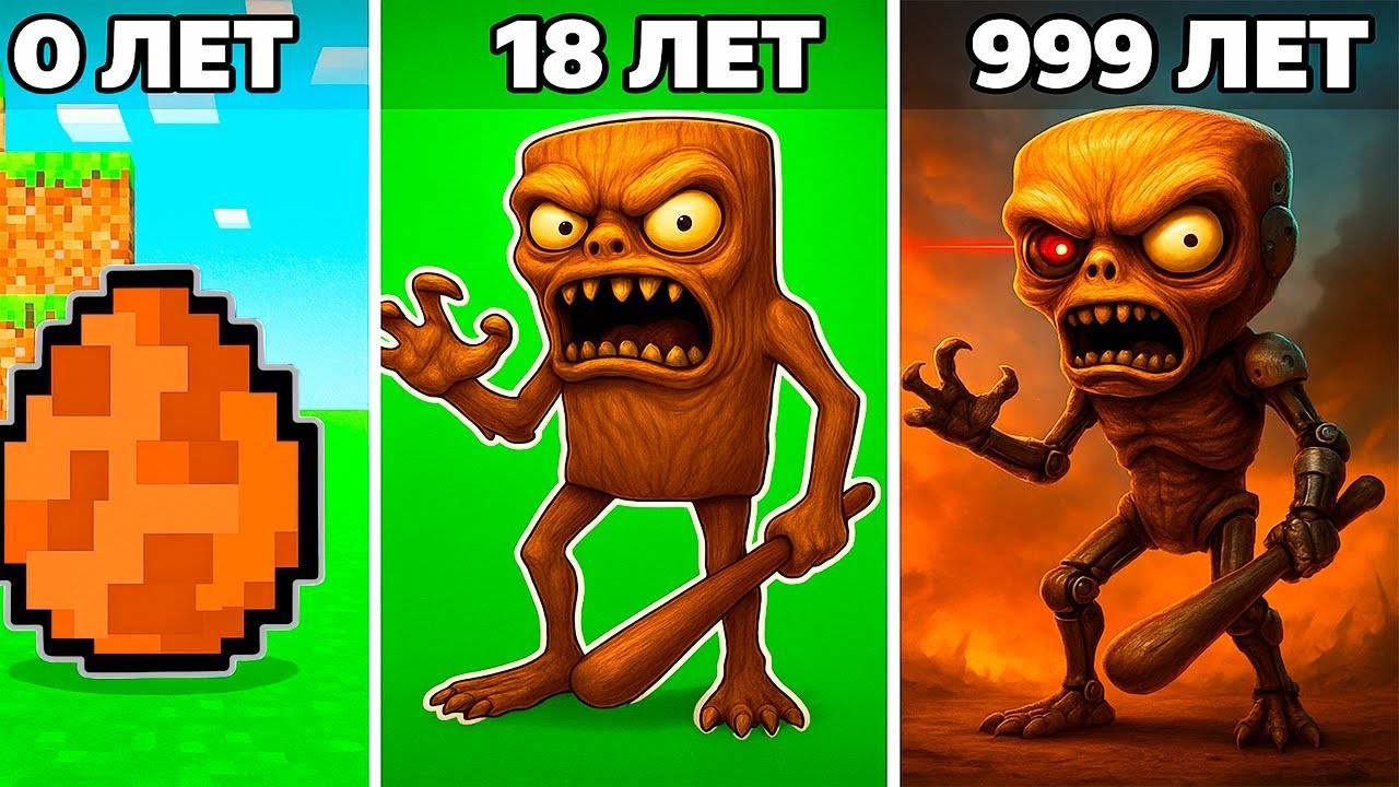 😐КАК МЕНЯЛСЯ Тунг Тунг Тунг САУР В МАЙНКРАФТ？