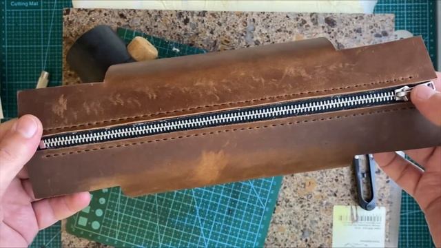 Косметичка из кожи, dopp kit