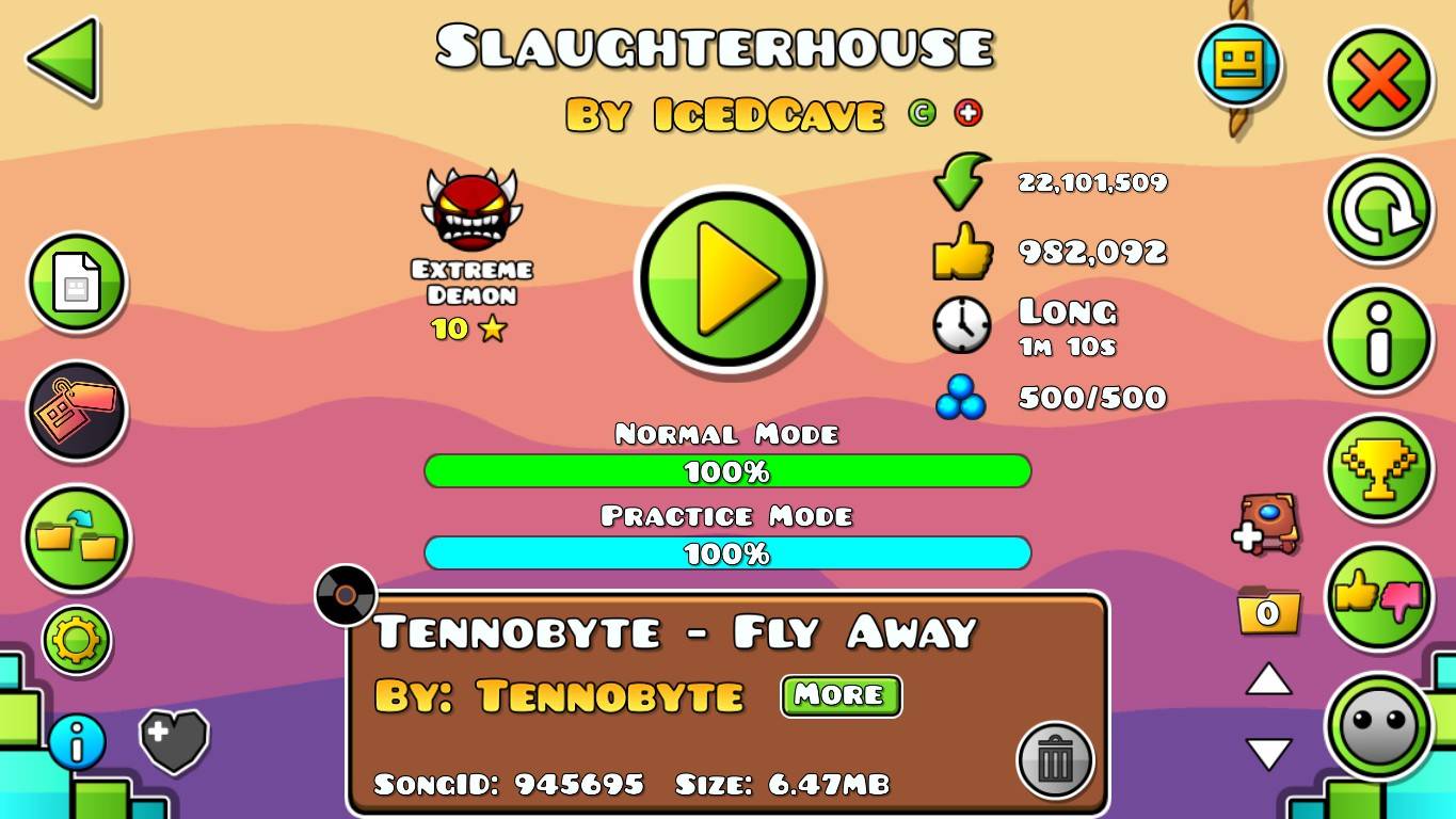 Geometry Dash. Slaughterhouse by IcEDCave (Ex. Demon) - 100%