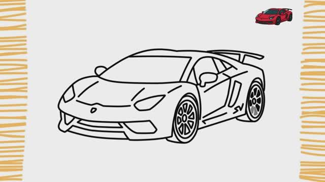 Как нарисовать Lamborghini Aventador LP 750 - Пошаговый урок