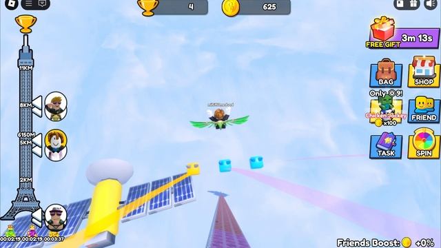 Я пролетел 634 567 89 км В ROBLOX!