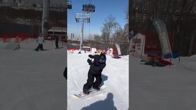 Весеннее катание на сноуборде с друзьями в Москве