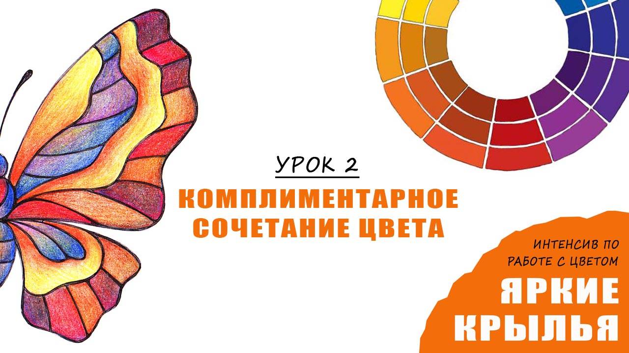 Интенсив по цвету "Яркие крылья" - УРОК 2 (Комплиментарное сочетание цвета)