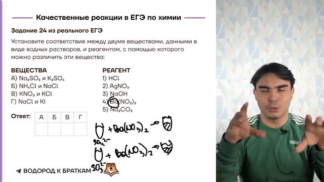 Качественные реакции: 24 задание ЕГЭ по химии | Богдан Чагин | Умскул
