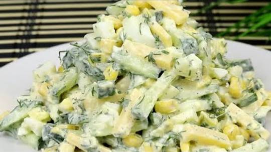 Рецепт Салат «Одесса» — без майонеза, из простых продуктов! Легкий, вкусный, готов за 10 минут