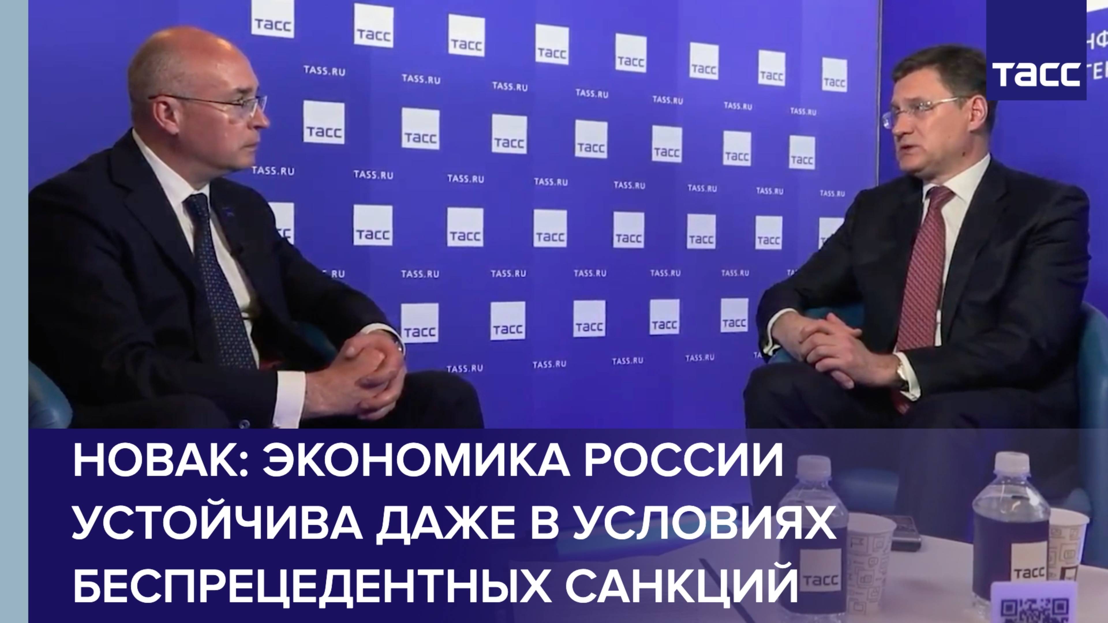 Экономика России устойчива даже в условиях беспрецедентных санкций, заявил Новак
