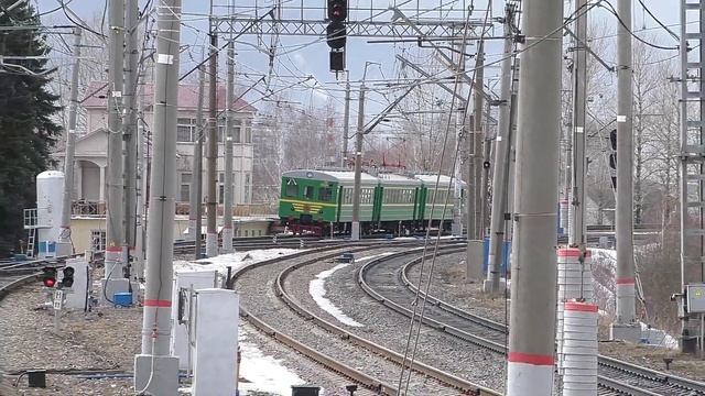 Электропоезд Ср3-21668 на ЭК ВНИИЖТ в Щербинке.