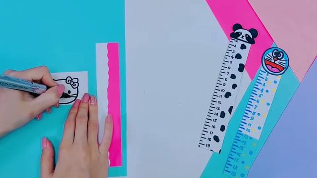DIY/beautiful do-it-yourself cardboard ruler/красивое линейка из картона своими руками