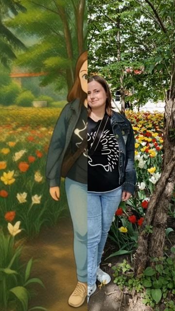 Прогулка среди тюльпанов. 🌷🌷🌷

#Арт #Аниме #Весна