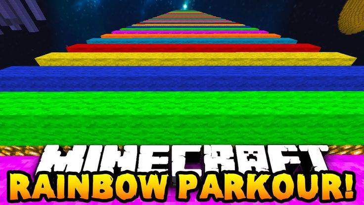 Обзор от вани Minecraft Extreme Rainbow Road