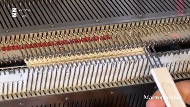 Митенки на вязальной машине
