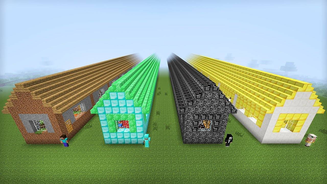 ДЛИННЫЙ ДОМ МАЙНКРАФТ НУБ ПРОТИВ ПРО ПРОТИВ ЧИТЕР ПРОТИВ БОГ БАТЛ  Компот Minecraft