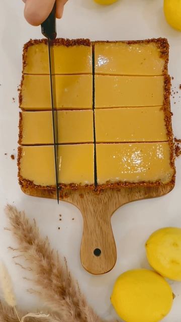 Super luscious and refreshing Creamy Lemon Bars #savoreasy #recipe #baking #lemon #lemonbars