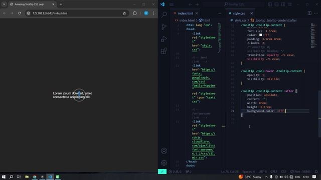 Как сделать информационную подсказку при наведении HTM