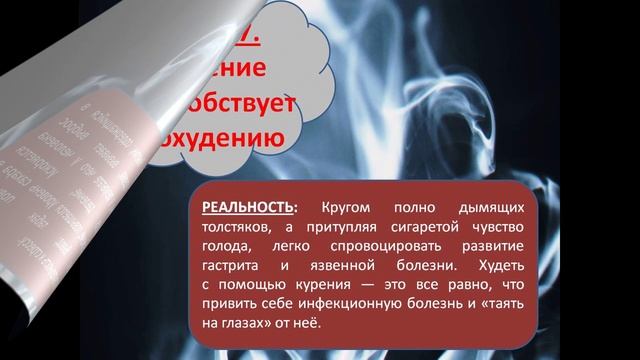 Видеопрезентация «Мифы и реальность о курении»