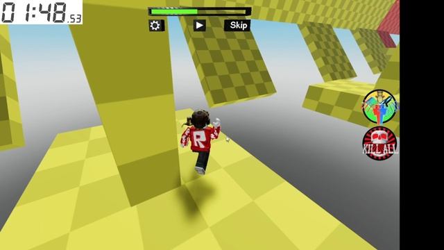 Полный спидран по игре «Obby but they're chasing you» без смертей.