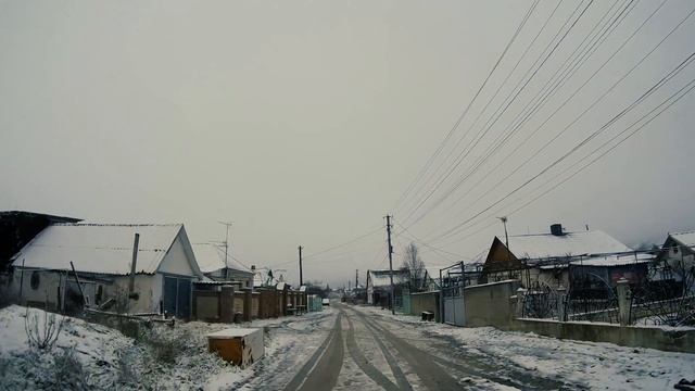 Первый снег в Крыму.Небольшая прогулка по селу.Белая С