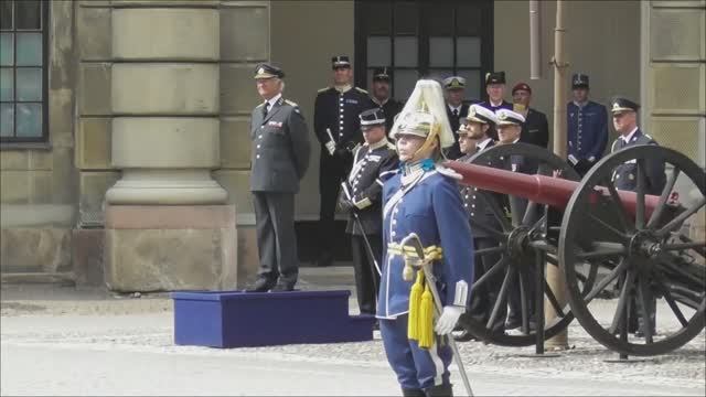 Шведская гвардия. Церемониальная охрана дворца.