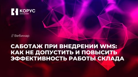 Вебинар «Саботаж при внедрении WMS: как не допустить и повысить эффективность работы склада»