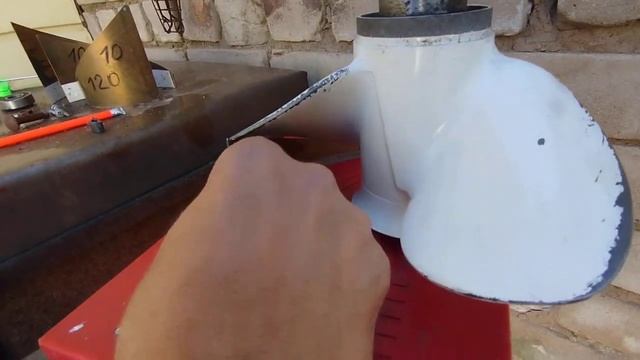 Винт на Ямаху 9,9 ,до и после.