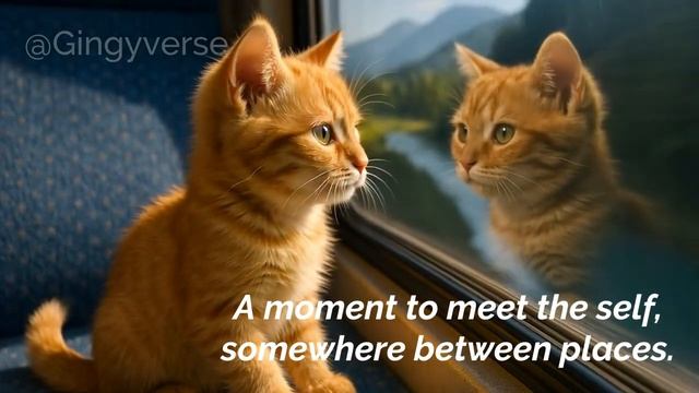 🚂 Tiny Cat’s First Train Ride_ A Cozy Travel Toward Stillness and Sleep 💤🐱