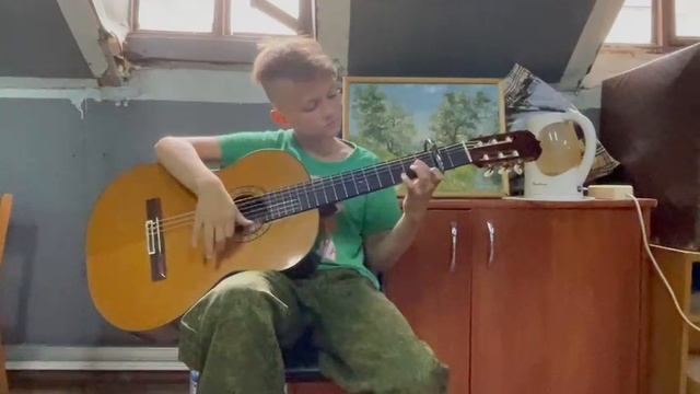 Костёр в исполнении ребёнка