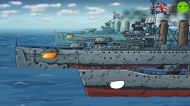 ОГРОМНЫЙ ГУСТАВ на Крейсере взрывает наш флот!