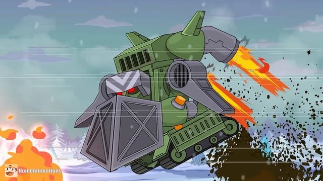 HomeAnimations – Мультики про танки  Броня и интеллект Робо-Сталина ： Джетпак и Снайпер в одной кома