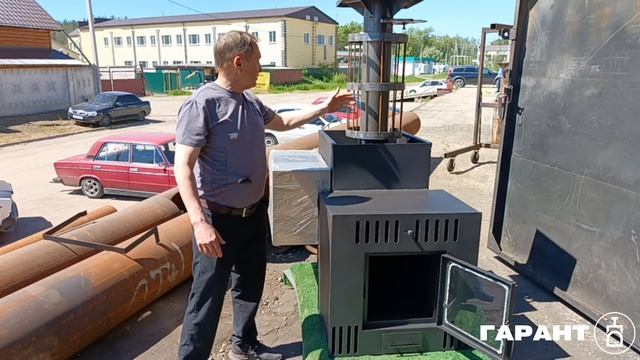 Банная печь из 530 трубы для клиента из Республики Татарстан