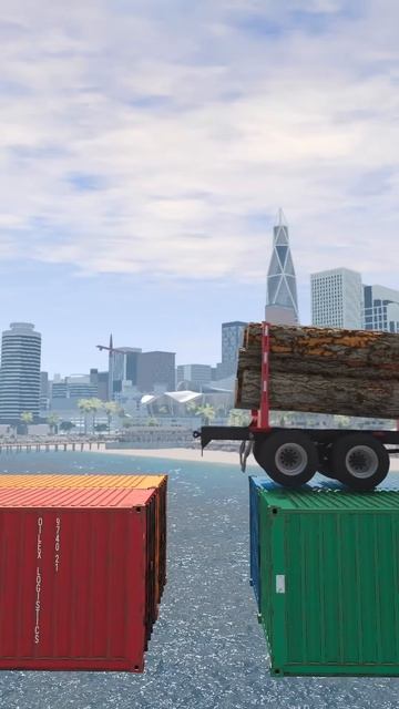 -rkg7KNymu4 - Cars & Trucks vs Broken Bridge - BeamNG.Drive!