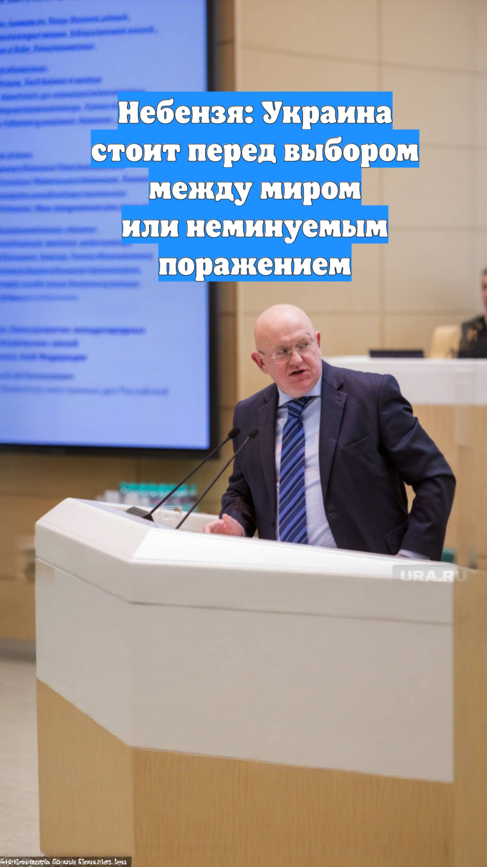 Небензя: Украина стоит перед выбором между миром или неминуемым поражением