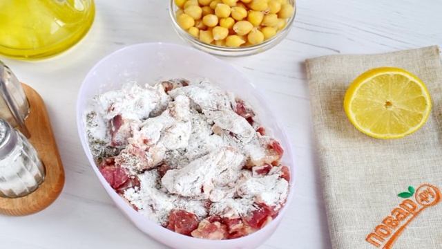 Жаркое из говядины с горохом