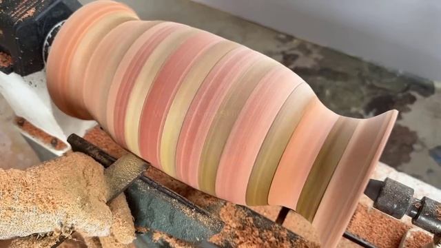 From Wood to Art: Bringing Vibrant Colors to Life with Lathe Work and Epoxy Resin. Woodturning