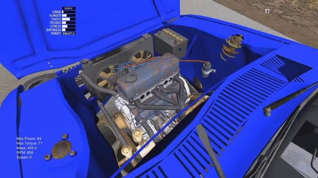 Баг в My summer car - Найди недостающую запчасть