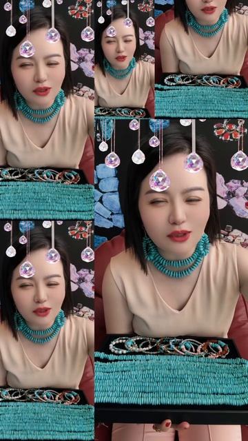 250529-7 Stunning! Turquoise Bead Strand: Aristocratic Aura in Blue Tones