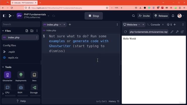 5 - Running a PHP Script