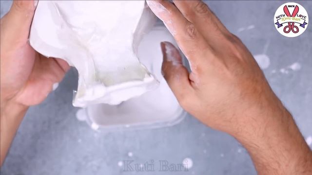 Handmade flower vase Look Like Ceramic flower vase || Cement flower vase - Gypsum flower vase making