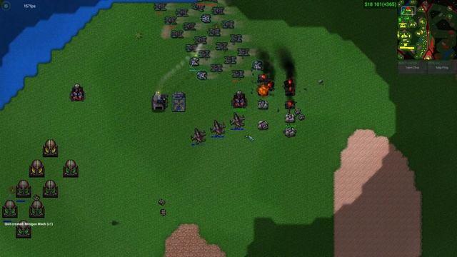 Пуш рабочими на Lava Divide | Rusted Warfare - RTS