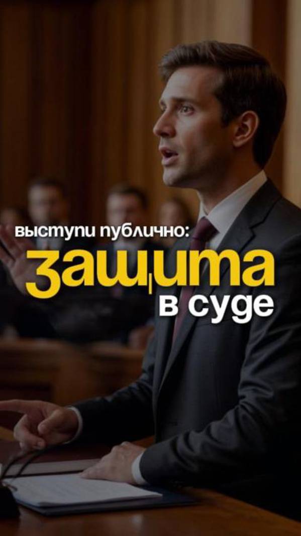 Выступи публично, с защитой в суде