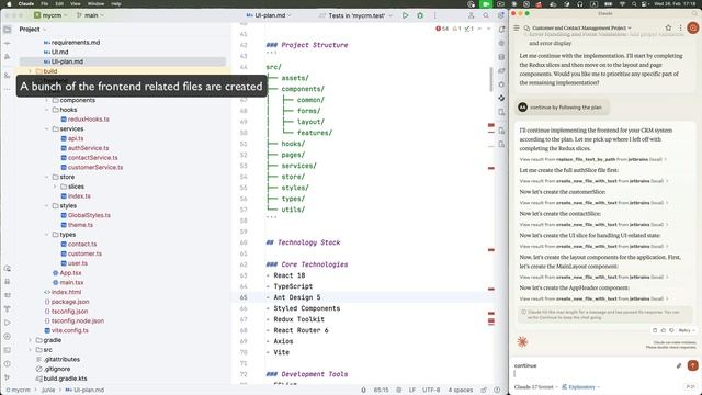 Сlaude Desktop connected via MCP to IntelliJ IDEA for Frontend Development