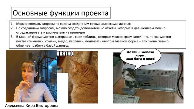 Проект, связанный с работой базы данных