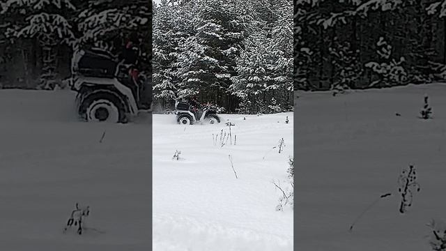 Квадроцикл Атлет зимой
